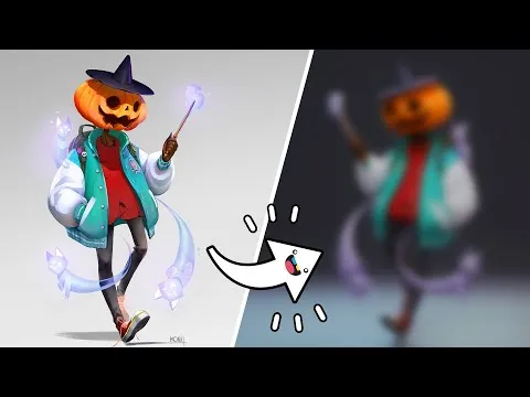 2D to 3D! Sculpting a Pumpkin Wizard  From Start to Finish!