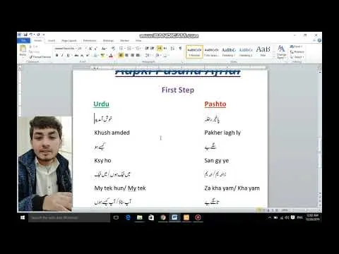 Pashto Lecture 1 Learn Pashto Easily Aapki Pasand Afridi