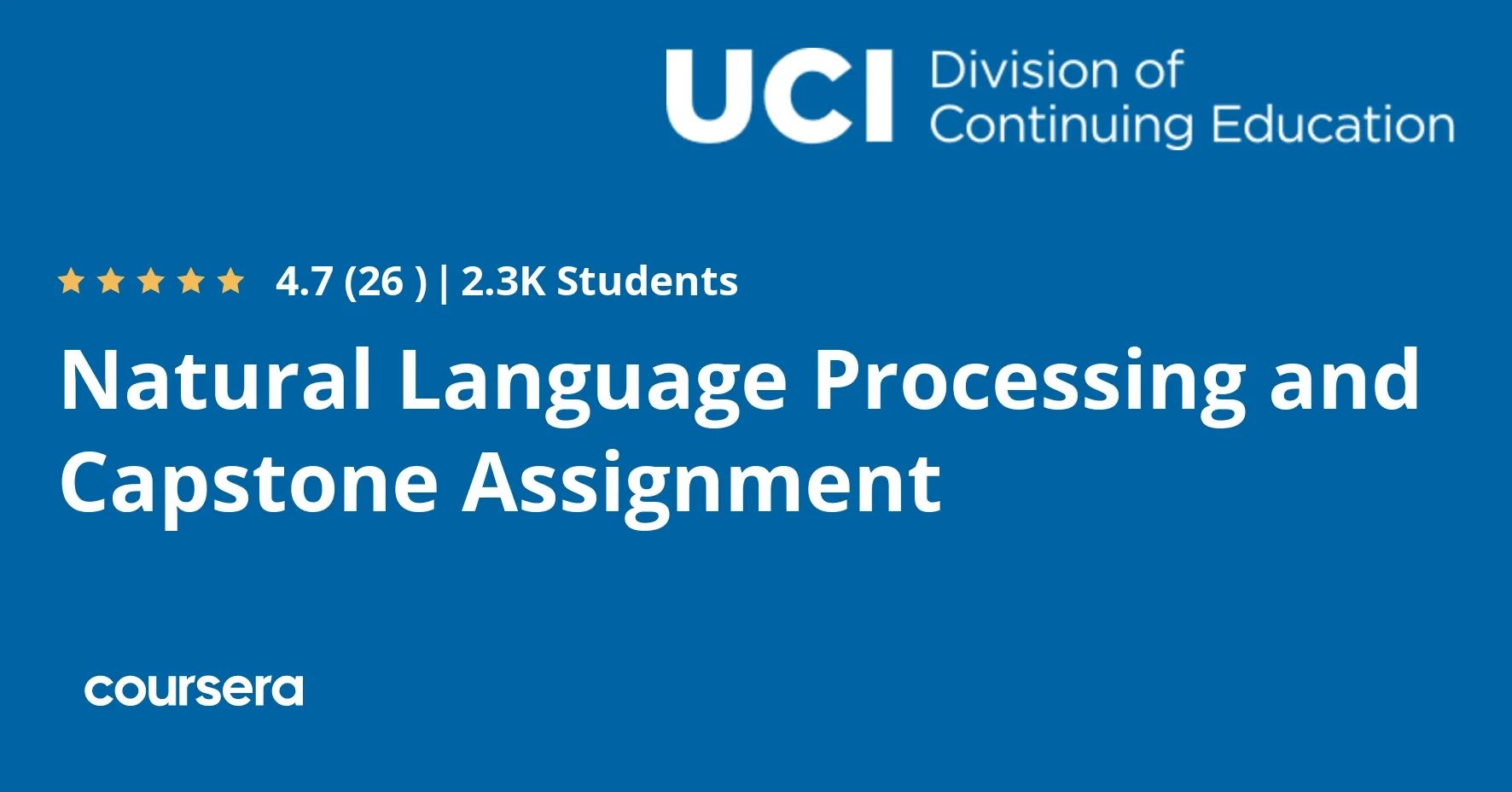 Natural Language Processing and Capstone Assignment