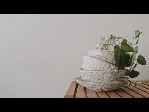 How I make ceramics at my home studio (hand-built ceramics) The entire pottery process