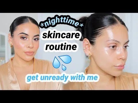 Nighttime Skincare Routine + All my favorite products  (get unready with me)