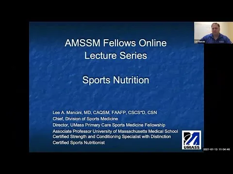 Sports Nutrition National Fellow Online Lecture Series