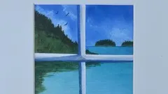 Watercolor Course Paint this Window Seascape
