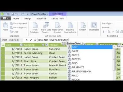 Excel 2013 PowerPivot Playlist of Videos