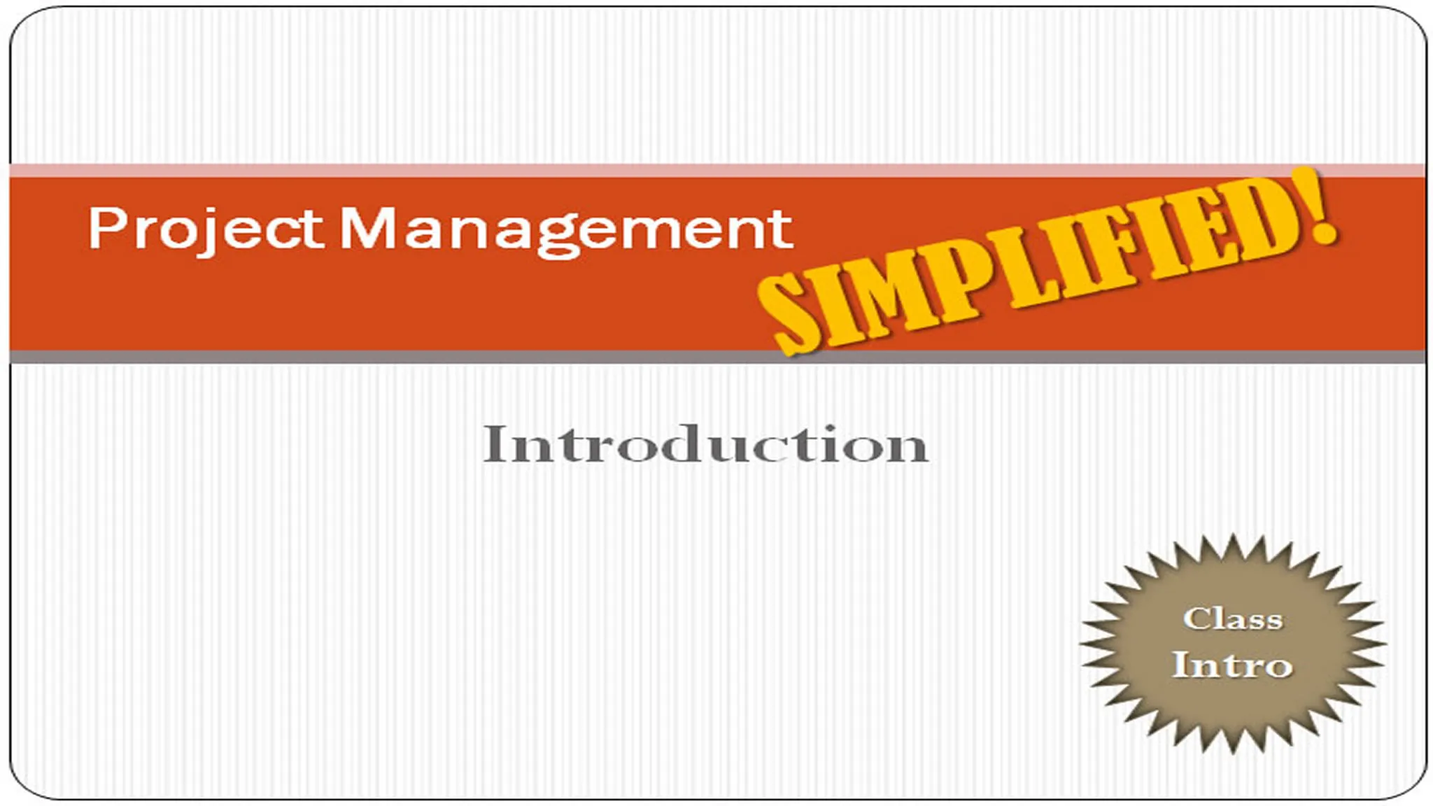 Project Management SIMPLIFIED