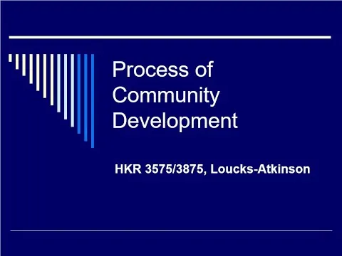 Process of Community Development