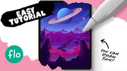 How to Draw an Outer Space Landscape in PROCREATE