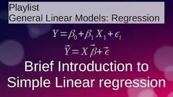 General Linear Models: Regression