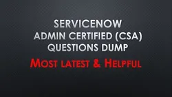 ServiceNow Admin Certification Dump Questions