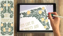 Art Nouveau Illustrations on Your iPad in Procreate